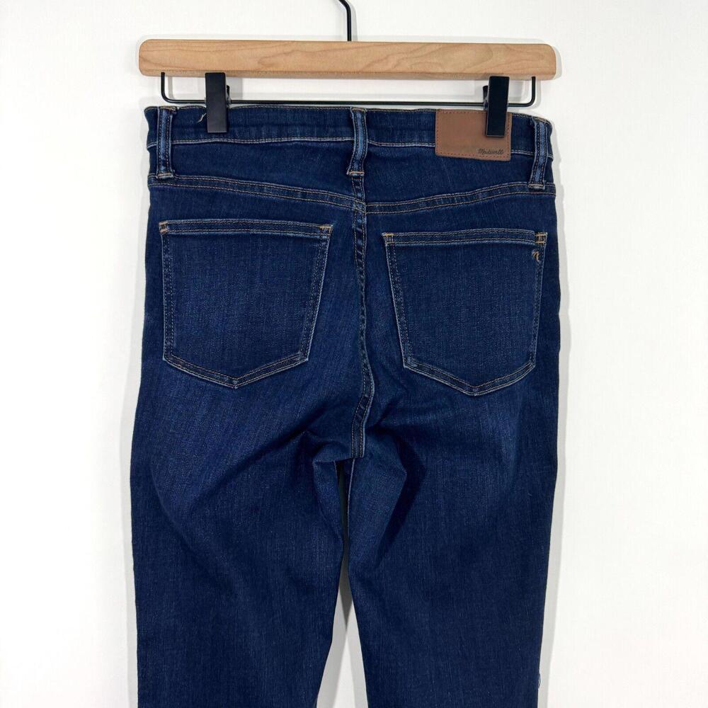 Madewell Women’s Size 26 Dark Blue Stretch Denim 9” High Rise Skinny Jeans - Picture 10 of 11
